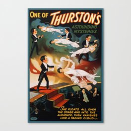 Vintage Magician Thurston Levitation Canvas Print