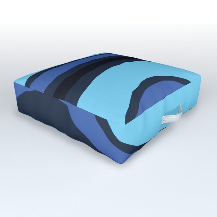 Blue Waves Outdoor Floor Cushion