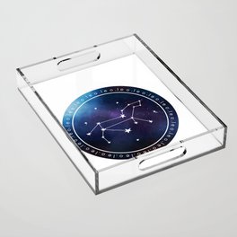 Leo Zodiac | Nebula Circles Acrylic Tray