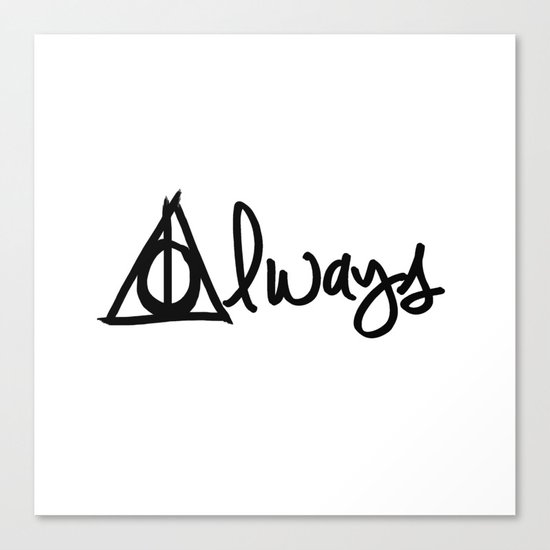 Always, Deathly Hallows, Harry Potter Canvas Print