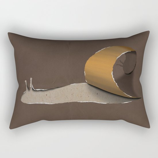 snail brown Rectangular Pillow
