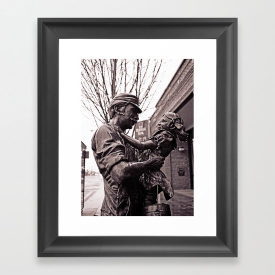 Father and daughter Framed Art Print
