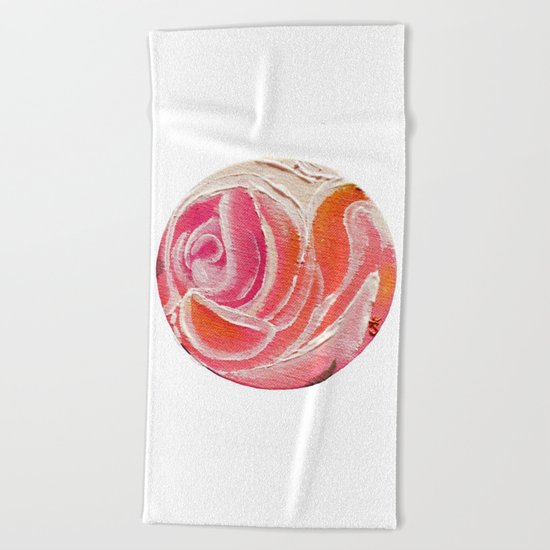 Sunday Plum Roses Beach Towel