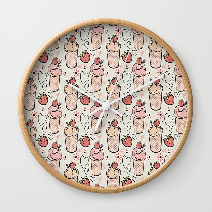 Strawberry Cookieccino Wall Clock
