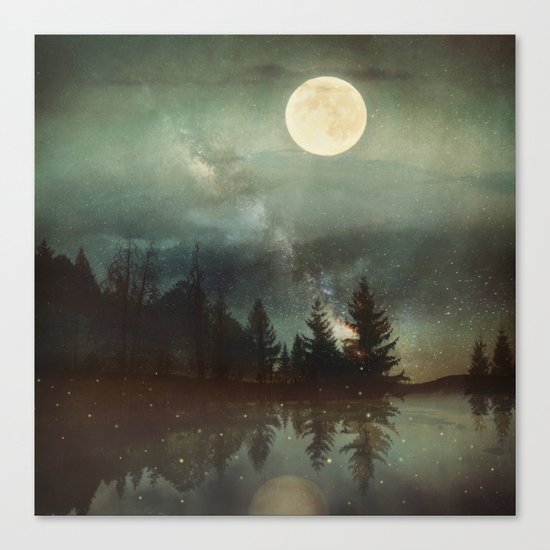 Midnight Fireflies Canvas Print