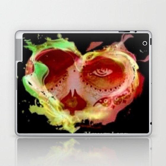 heart sugar skull Laptop & iPad Skin