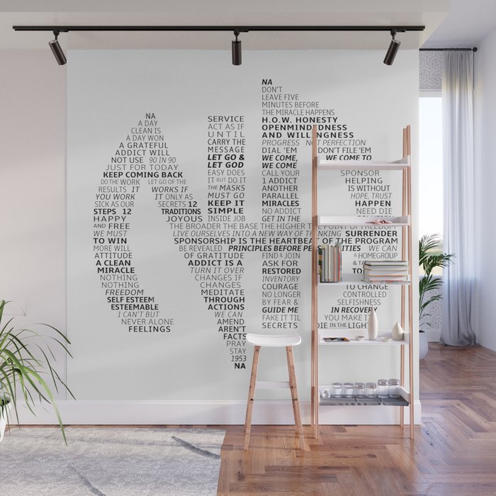 Narcotics Anonymous Symbol In Slogans Wall Mural By Aschmidtart
