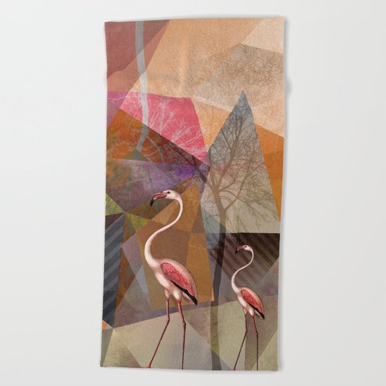 FLAMINGOS P23-C Beach Towel