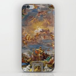 Ceiling in the Villa Borghese, Rome. The Apotheosis of Romulus by Mariano Rossi iPhone Skin