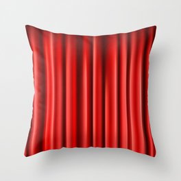 Red Curtain Background Throw Pillow