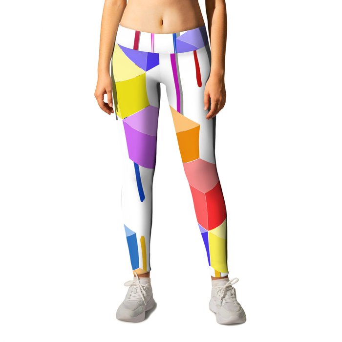 Abstract Stroke of Life (D196) Leggings