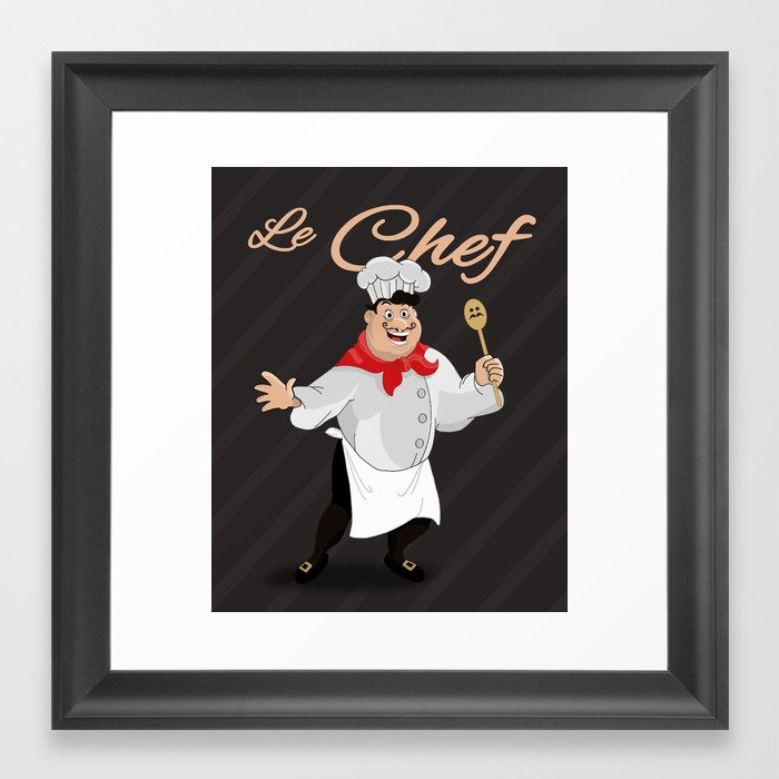 Le Chef Kitchen Decor French Chef With A Mustache Cartoon