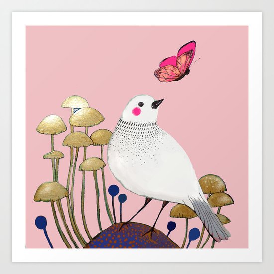 pink wall Art Print