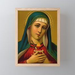 Holy Heart of Mary by Weiszflog Brothers Framed Mini Art Print