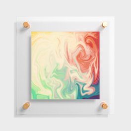 Abstract Marble Painting Floating Acrylic Print