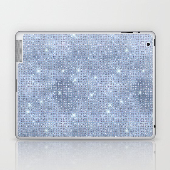 Blue Diamond Studded Glam Pattern Laptop & iPad Skin