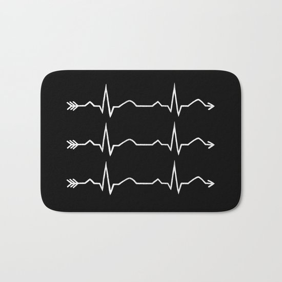 ecg arrow Bath Mat