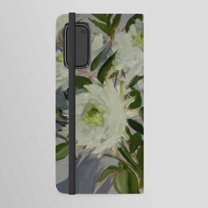 White Chrysanthemums Android Wallet Case