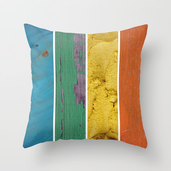 texture rainbow Throw Pillow