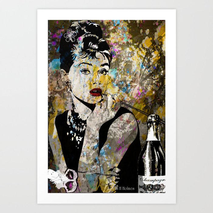 Audrey Hepburn Fan Art Art Print