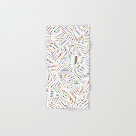 Abstraction Linear Rainbow Hand & Bath Towel