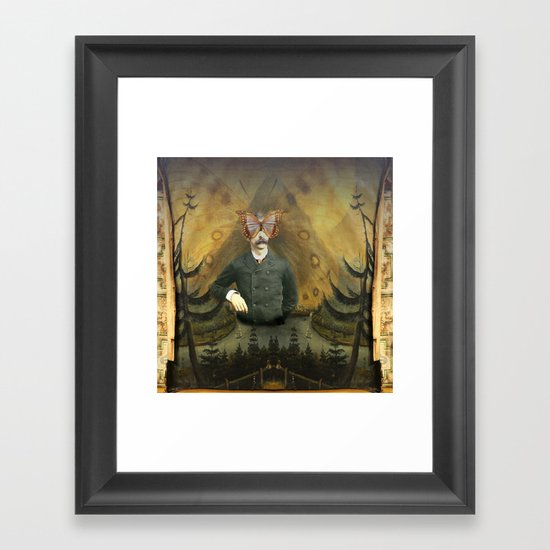 Lepidopterologist at Rest Framed Art Print