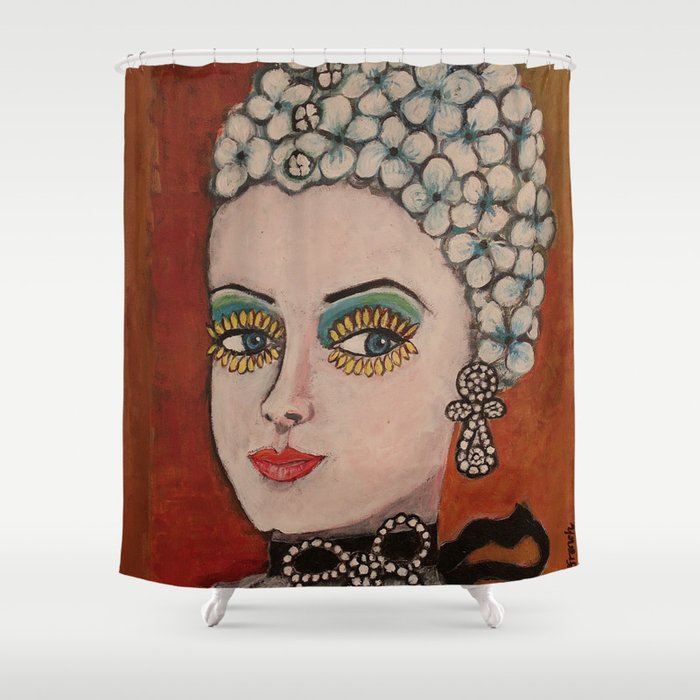 QUEEN CHARLOTTE GOES SWIMMING Shower Curtain