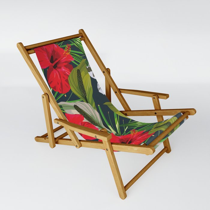 Tropical Hibiscus Garden Sling Chair