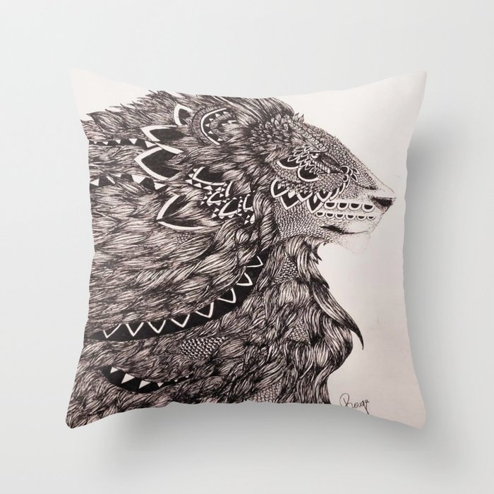 King of the jungle  Throw Pillow