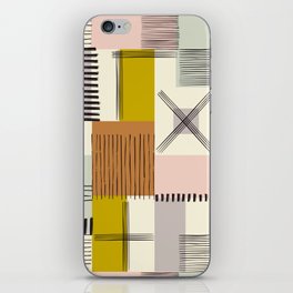Abstract Collage Art Stripes Pastel Colors iPhone Skin
