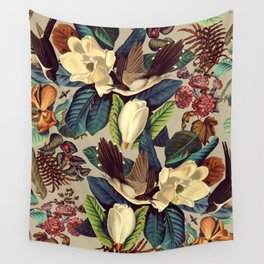 FLORAL AND BIRDS XXI-II Wall Tapestry