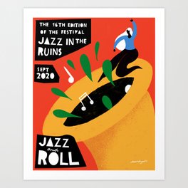 Jazz and roll Art Print
