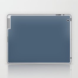 Dark Blue Gray Solid Color Pairs Pantone Blue Fusion 18-4218 TCX Shades of Blue Hues Laptop Skin