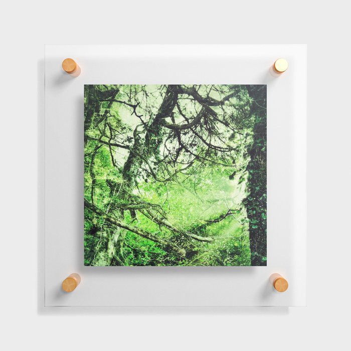 A Wave of Green Floating Acrylic Print