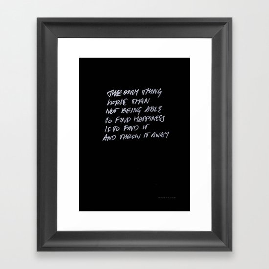 Throw Away Framed Art Print