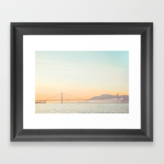 Pastel Golden Gate Framed Art Print