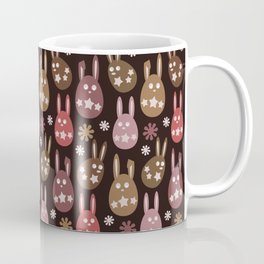 Chocolate Cream Orange Easter Egg Bunny Pattern - Brown Series Coffee Mug