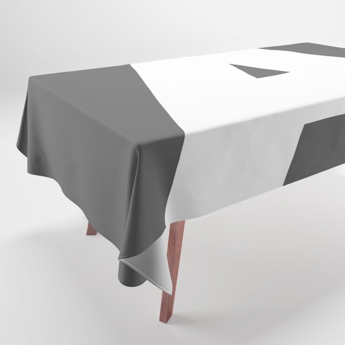 A (White & Grey Letter) Tablecloth