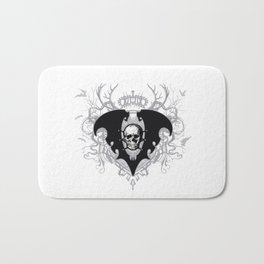 The Lair of Voltaire Crest - Winter Palace Bath Mat | Lairofvoltaire, Graphicdesign, Vampire, Lair, Crown, Macabre, Skull, Digital, Skeleton, Gothic 