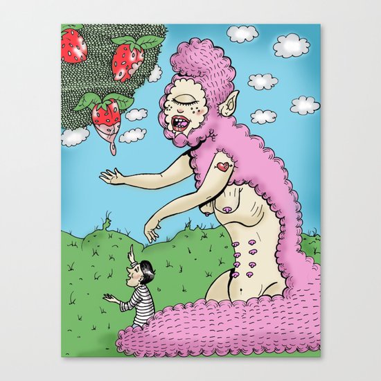 Strawberry Eater 2 Canvas Print