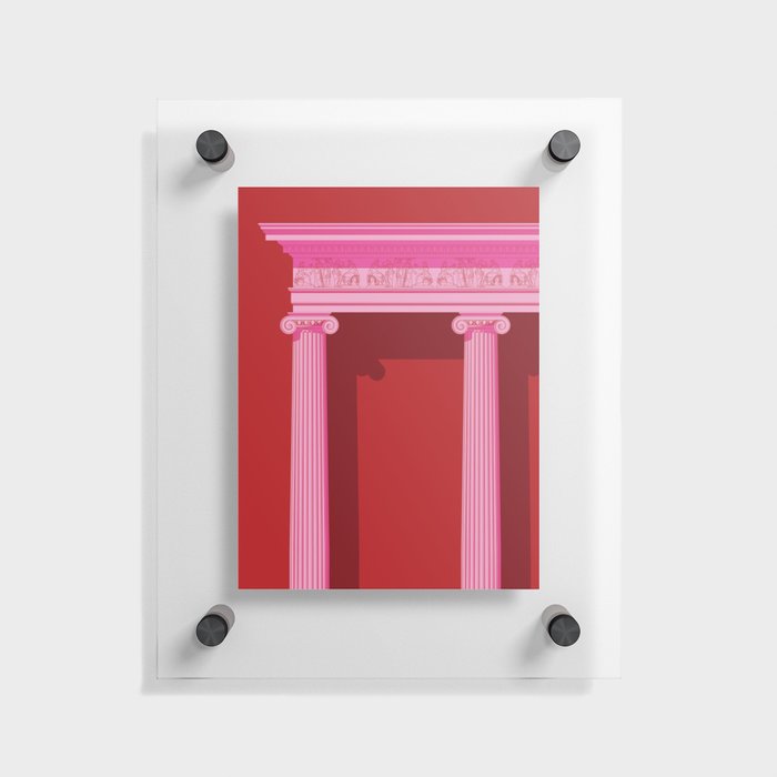 Ionic Entablature in Pink Floating Acrylic Print