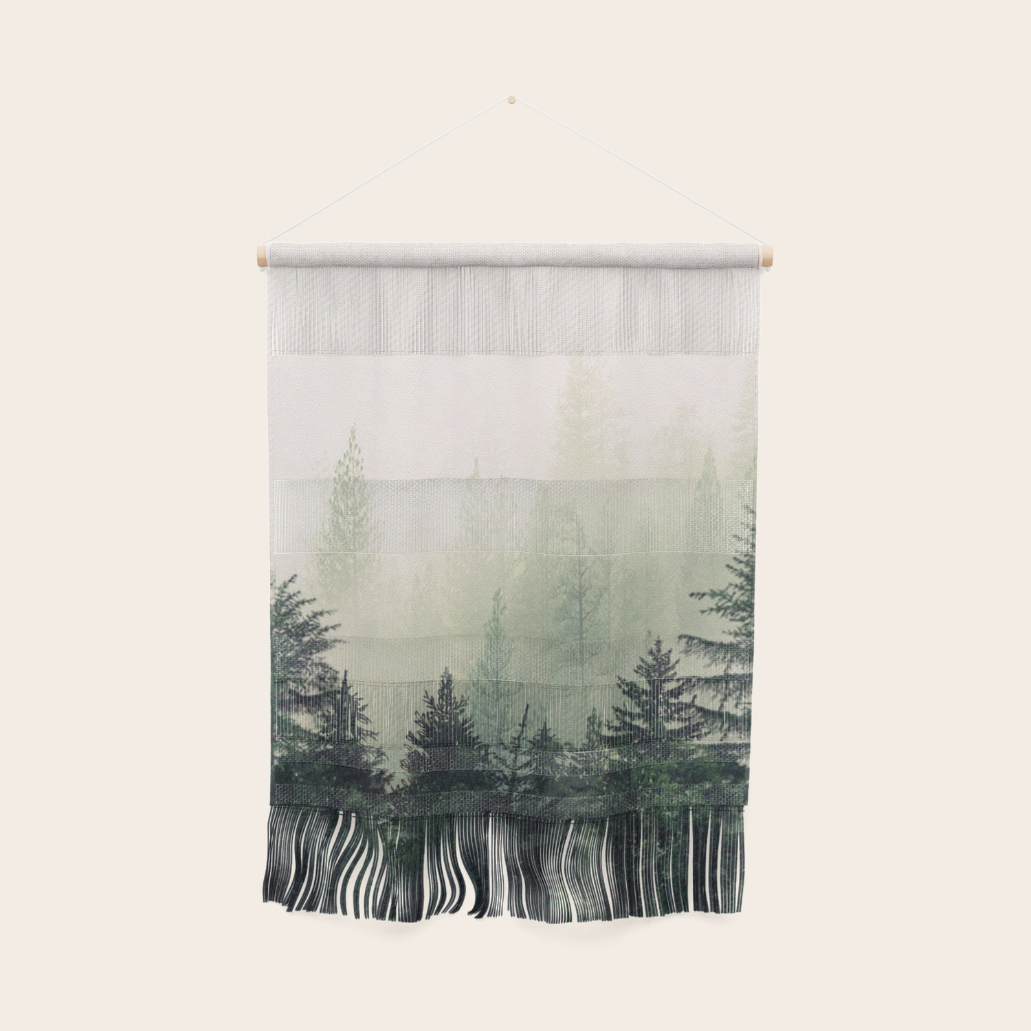 Foggy Pine Trees Wall Hanging By Andreas12 Society6
