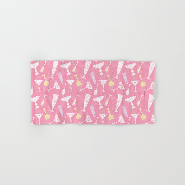 Cocktail Hour (Pink) Hand & Bath Towel