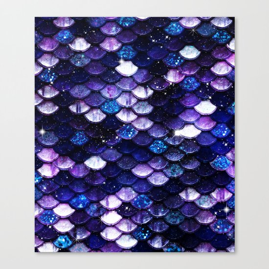 Mermaid Glitter Scales Canvas Print