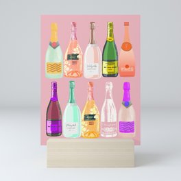 Champagne girl Mini Art Print