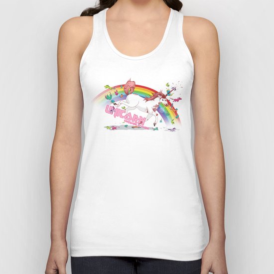 Unicorn: Destroyer of Ponies! Unisex Tank Top