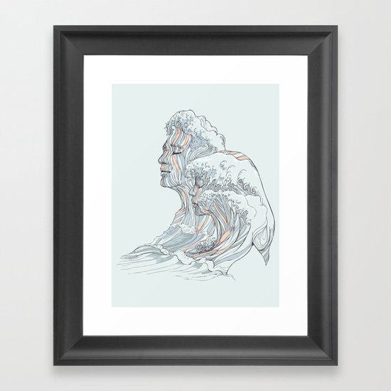 BREATHE DEEPLY Framed Art Print