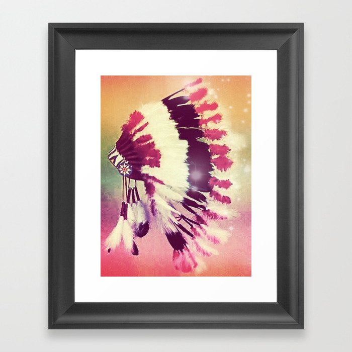 Native American dream Framed Art Print