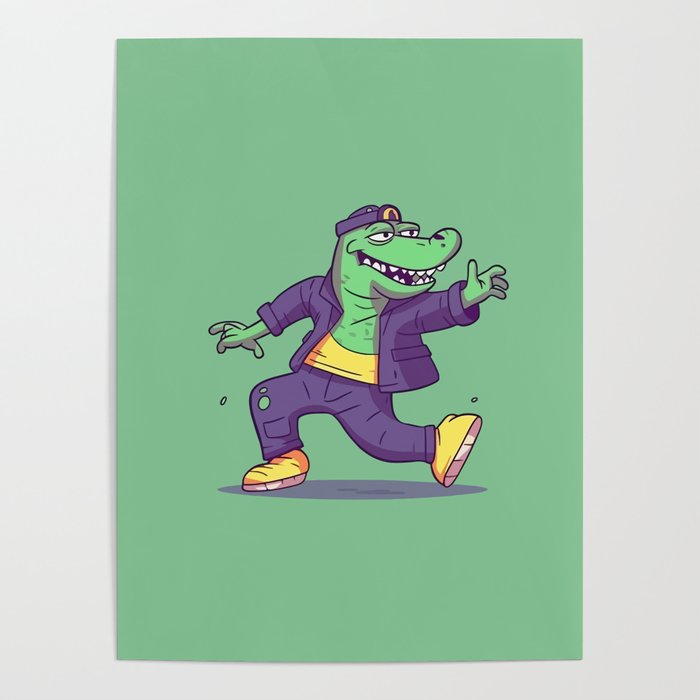 Hip Hop crocodile Poster