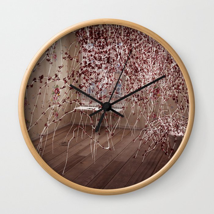 Electric Flowers Wall Clock